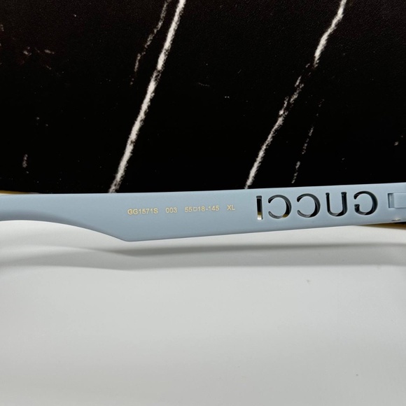 NEW GG1571S 003 GUCCI LIGHT BLUE GREEN UNISEX GUCCI SUNGLASSES - Picture 10 of 13